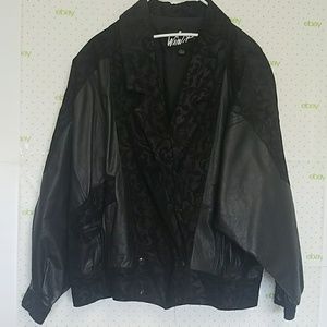 Winlit Women's Vintage XL?Genuine Leather Jacket